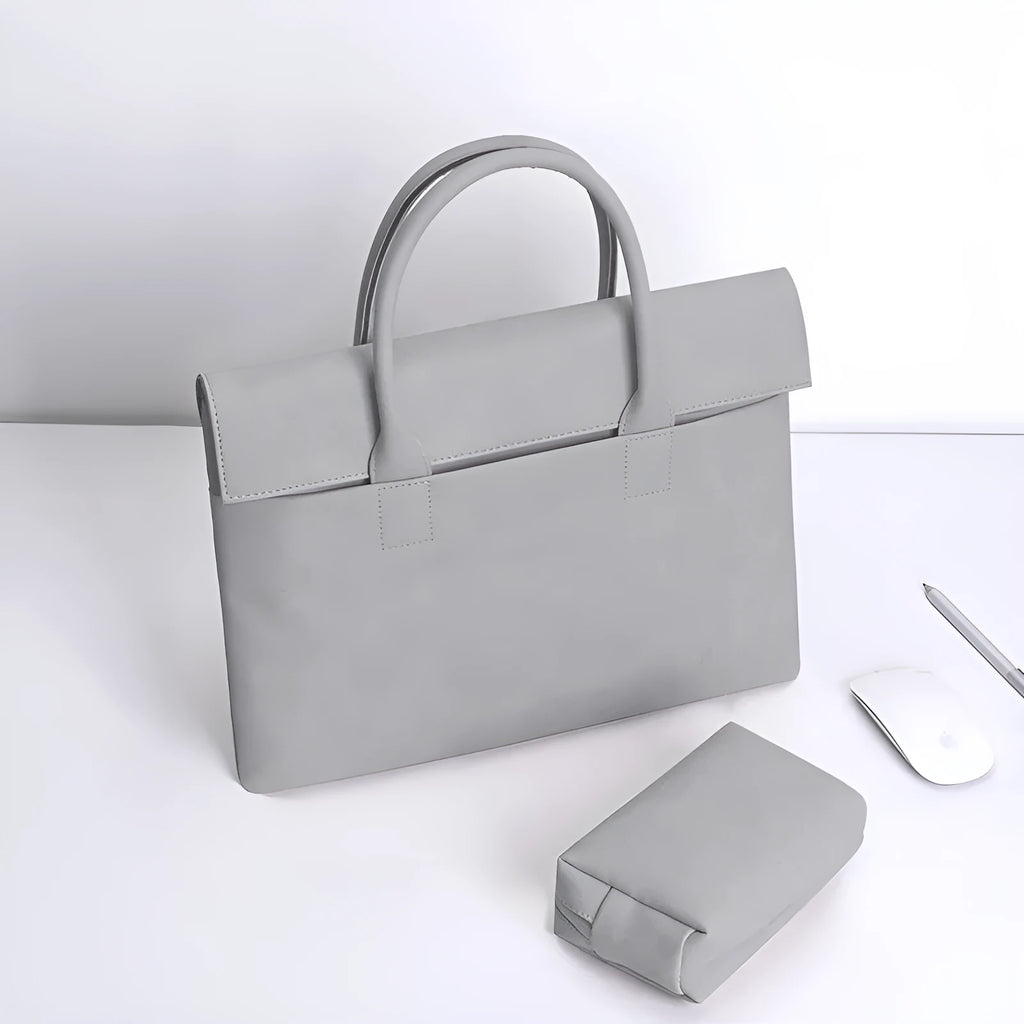 PU leather tablet and laptop inner case in light grey, dark grey, beige, pink or silver grey, 12-16 inch sizes.