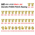 Brass M6 carburetor main jet for Derotto PHBN PHVA, size markings visible