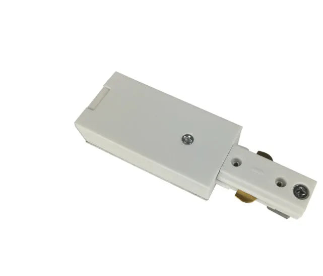 Three-wire LED track spotlight in white, 180mm overall size, PC copper construction