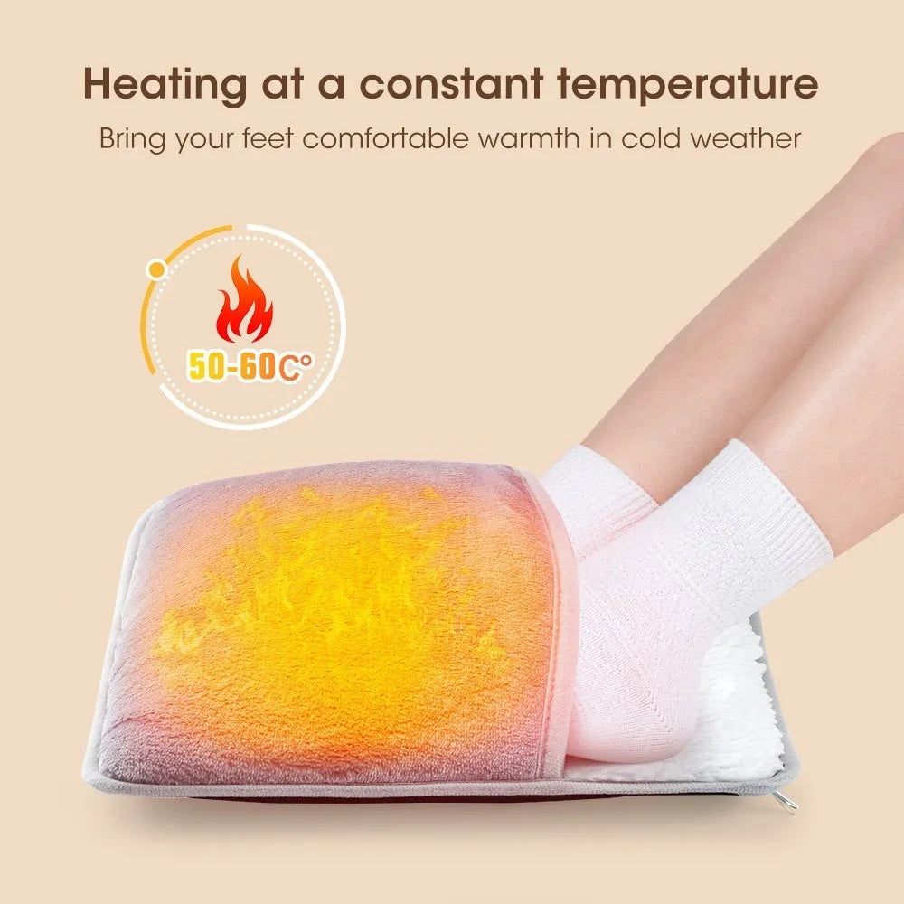 Gray USB heating feet warmer for household general use with mechanical operation