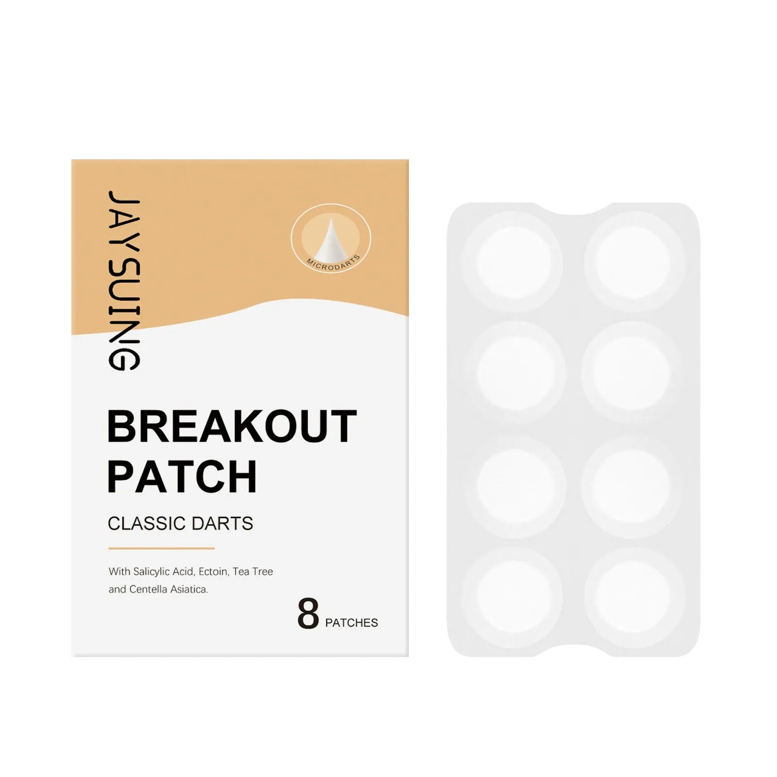 8-pack of hydrocolloid acne patches with tea tree oil and centella asiatica extract for spot treatment