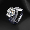 Moissanite Full Diamond Ring in Style1 with continuous row of sparkling stones on a band.