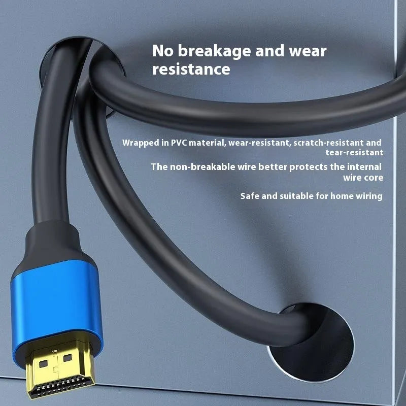 HDMI cable with gold-plated aluminium connector for computer monitor connection