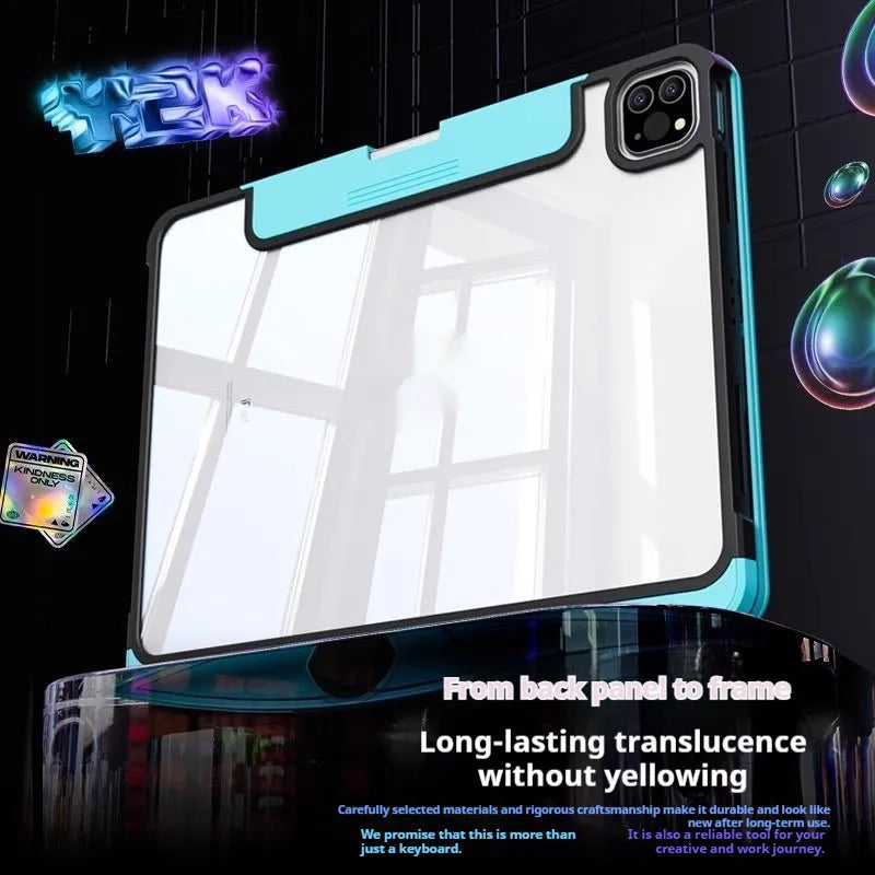 Blue Miaocontrol protective case for 13-inch iPad tablet with keyboard