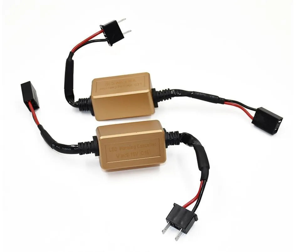 Black alloy LED car headlight Canbus decoder adapter for H4 H7 H11 headlights