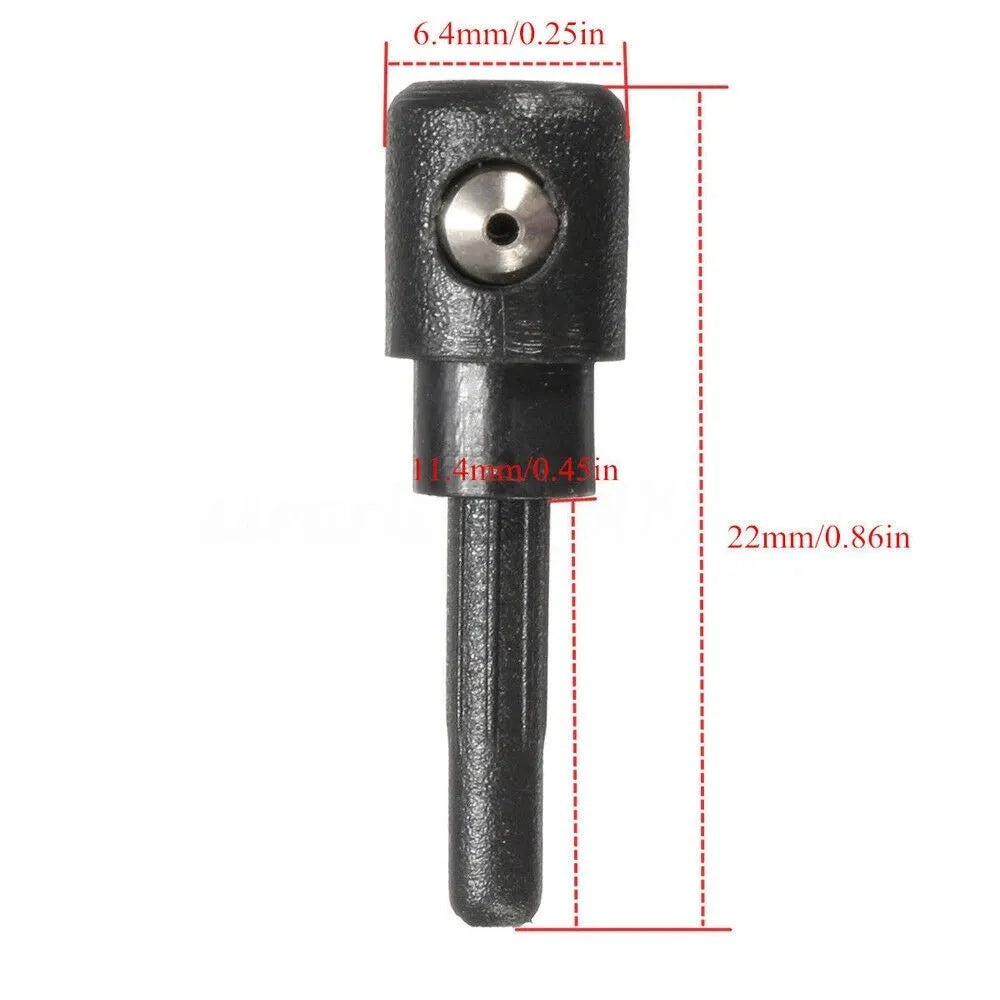 Black plastic rear windscreen washer jet nozzle for Volkswagen Audi Skoda cars