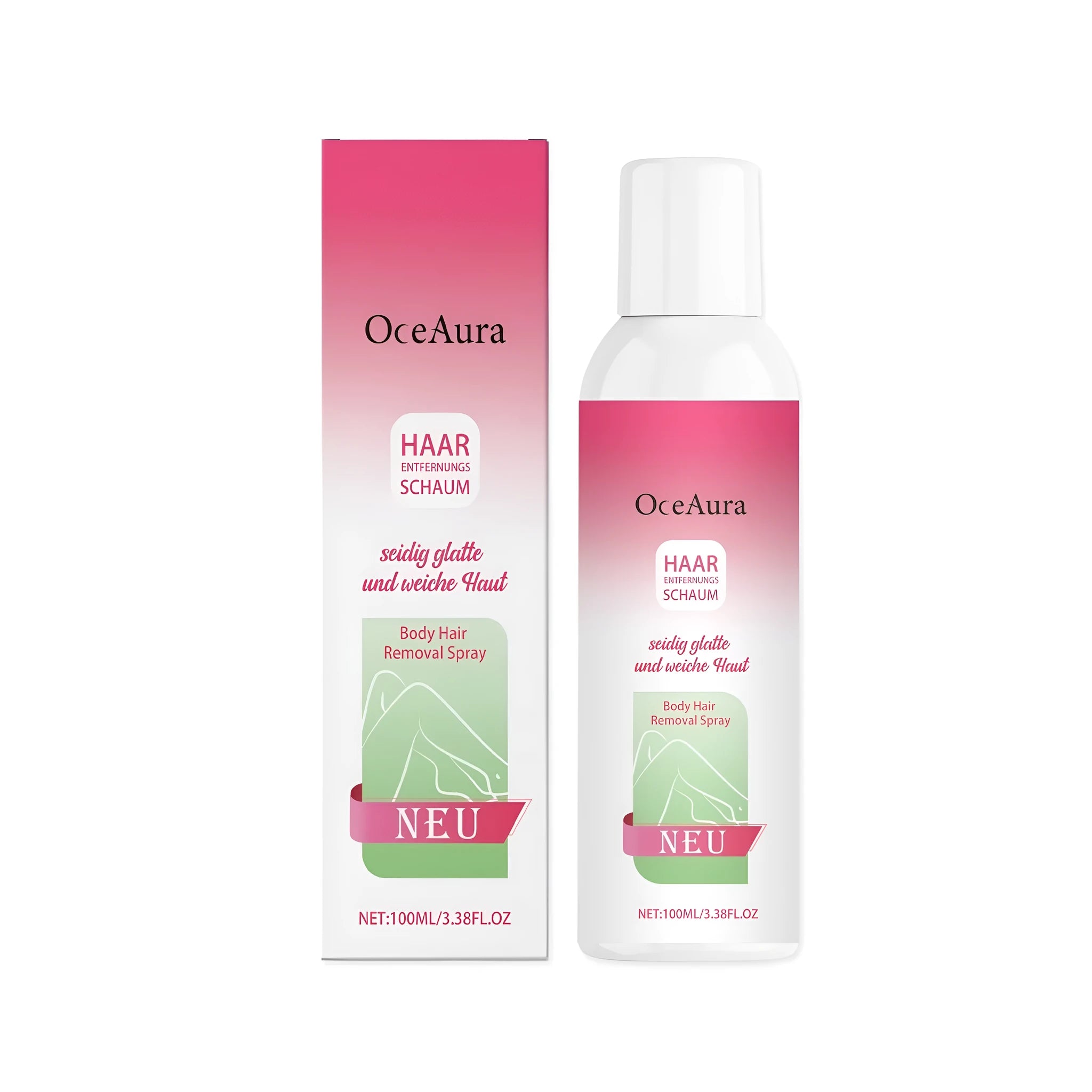 100ml body hair removal spray bottle with depilatory formula containing calcium thioacetate