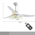 52 inch frequency conversion ceiling fan light with three ABS blades and LED in modern style
