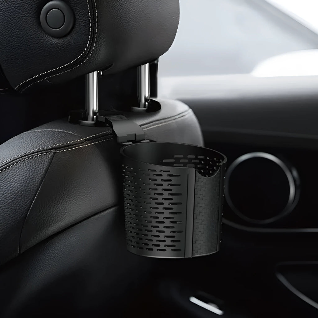 Black TPR multifunctional car cup holder rack for chair back, supports 3kg, includes one holder