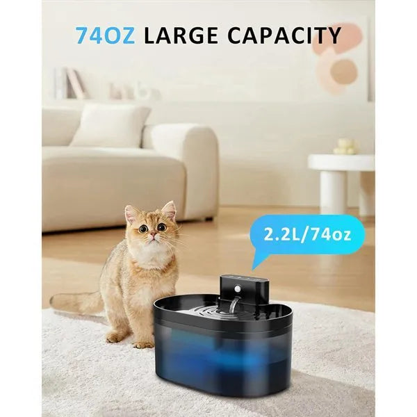 Cat pet water dispenser filter element in carbon fiber with folding design and sponge for 2.2L fountain