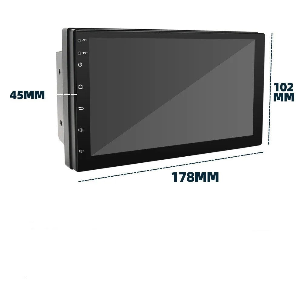 Universal black car MP5 player with 7-inch touchscreen for GPS navigation and radio