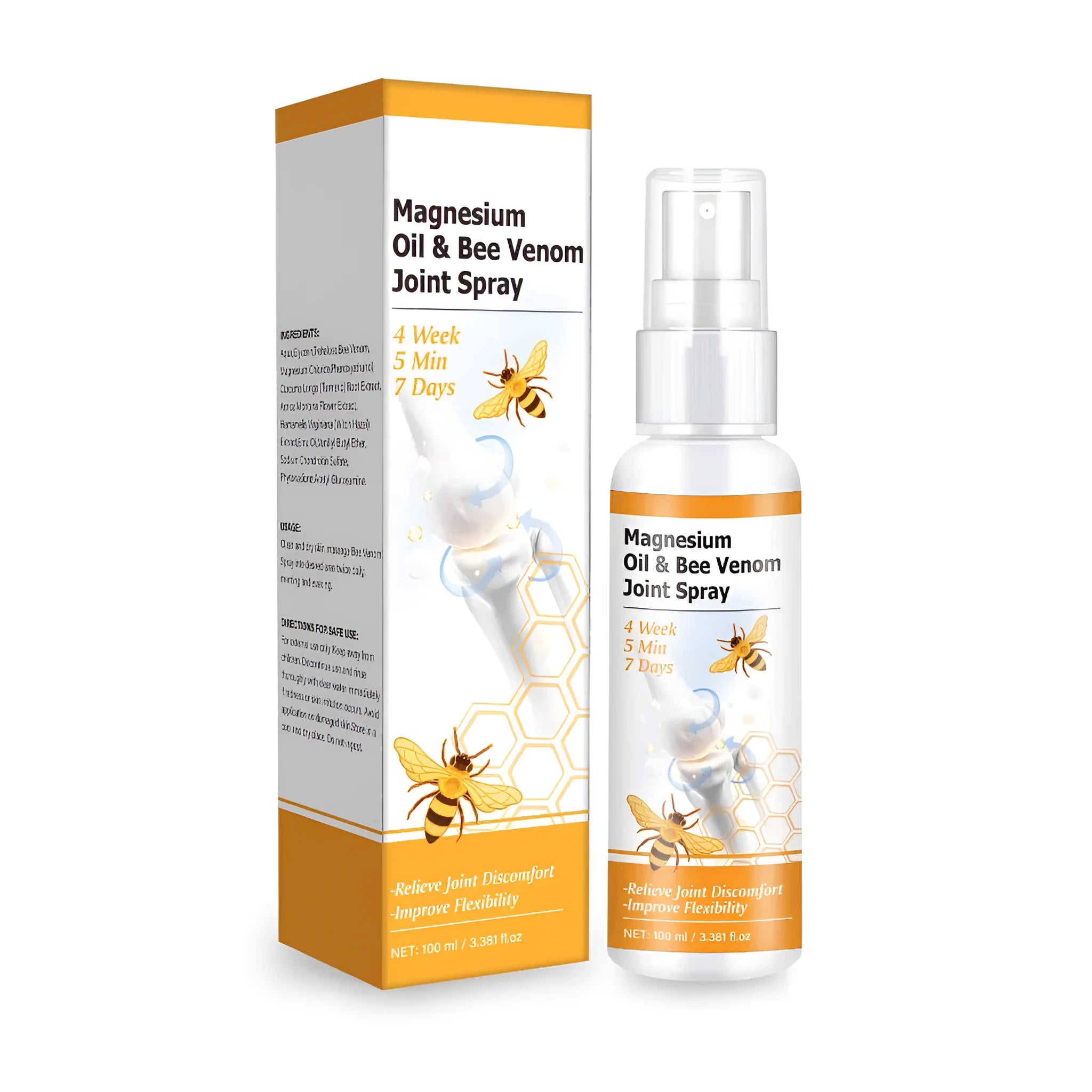 100ml magnesium oil bee joint spray gel bottle with spray mechanism