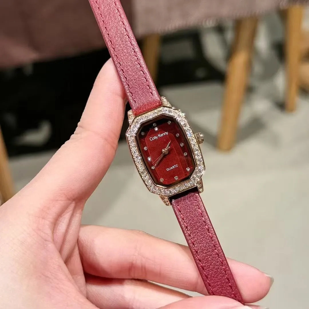 Octagonal alloy women's watch in Chinese style with various decorative options.
