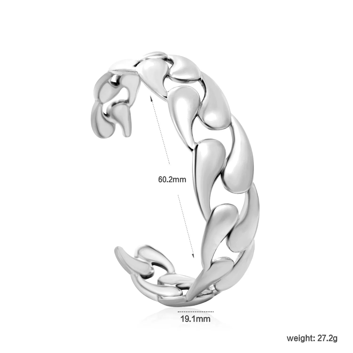 Stainless steel alloy bracelet in European/American advanced styling with multiple colour options