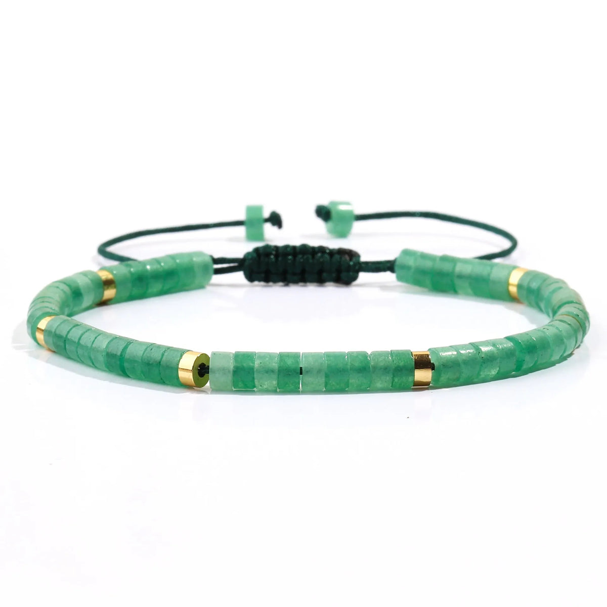 Tigereye and turquoise cylindrical flat bead women's bracelet, hand-woven with geometric bamboo joint texture