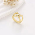 Titanium steel women's ring with butterfly bow design in gold or steel colour