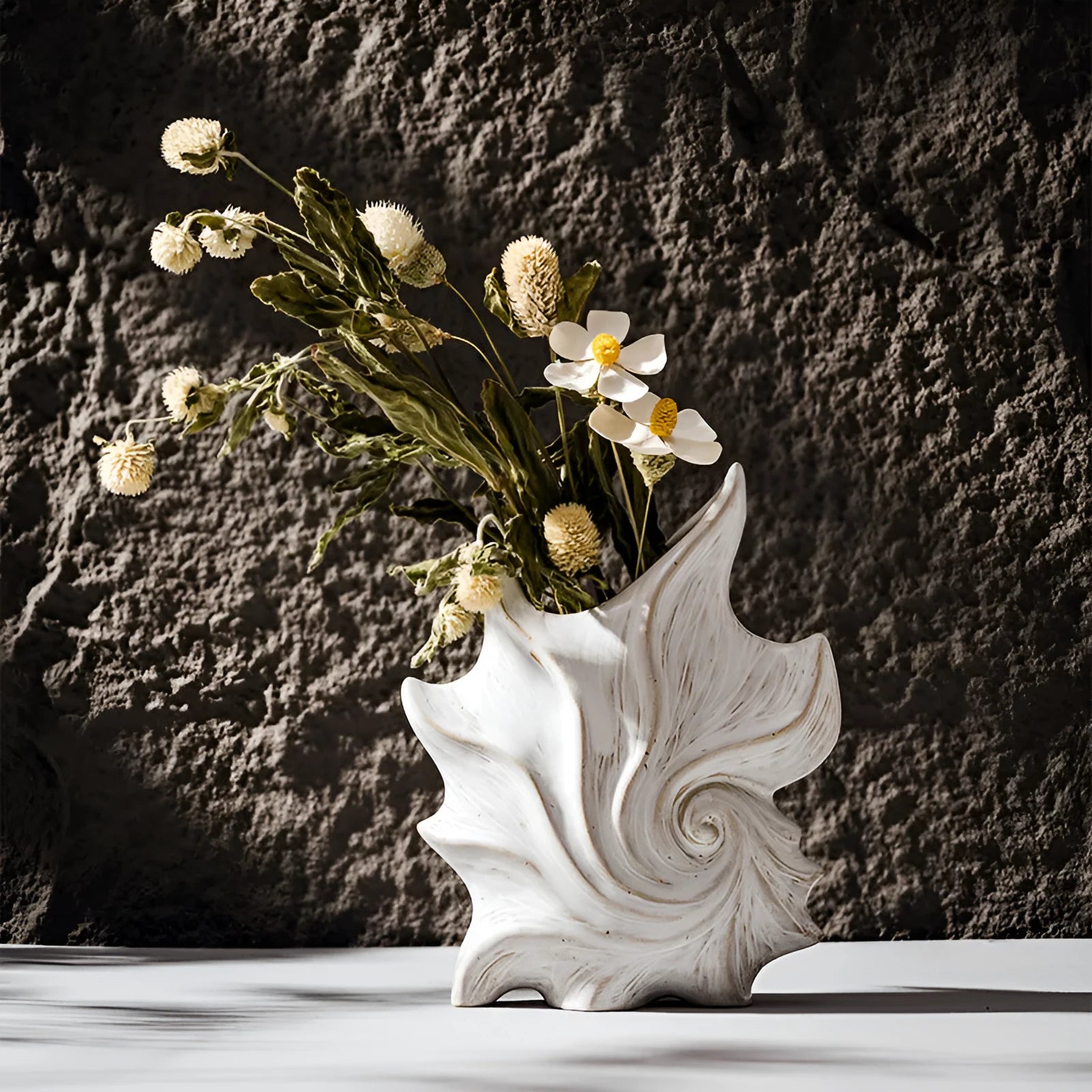Hexagon ceramic vase with coloured glaze finish in European retro style