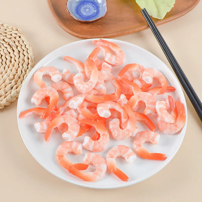 PVC injection moulded shrimp simulation keychain with door buckle bag attachment