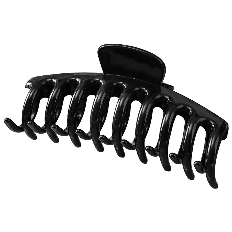 Soft rubber large back head hair clip in keel grip style with anti-collision durable construction