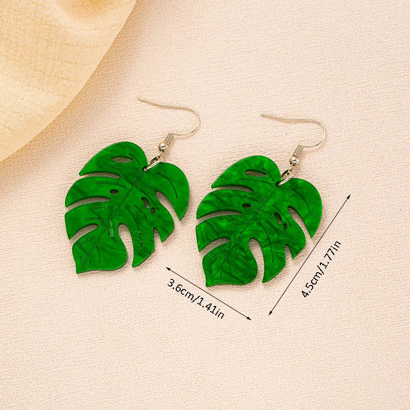 Drop-shaped alloy earrings with a colourful acrylic jackfruit design on a hook.