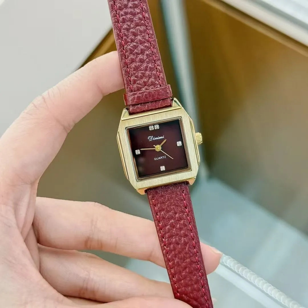 Octagonal alloy women's watch in Chinese style with various decorative options.