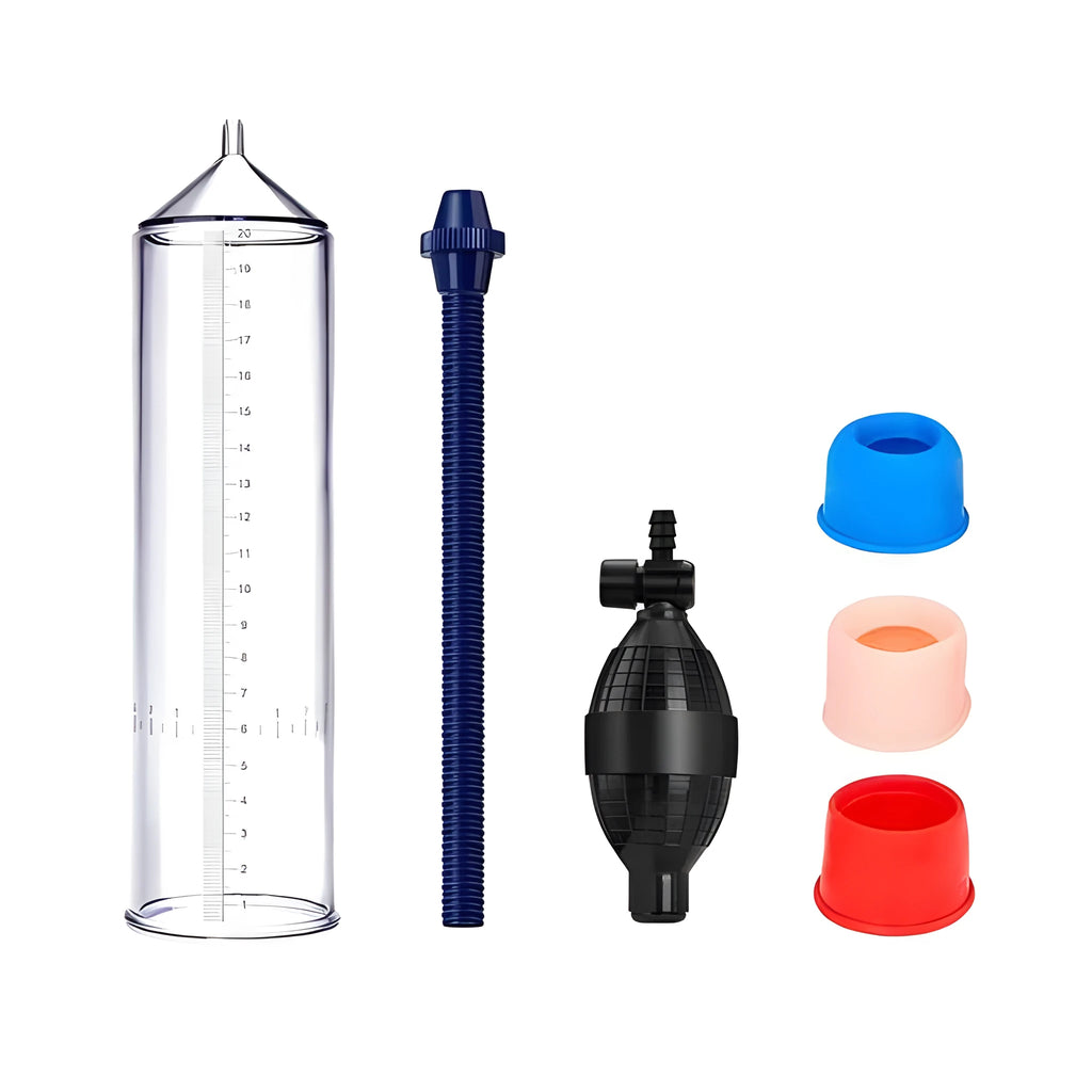 Male minimalist home exercise machine silicone cover accessory with plastic valve exerciser