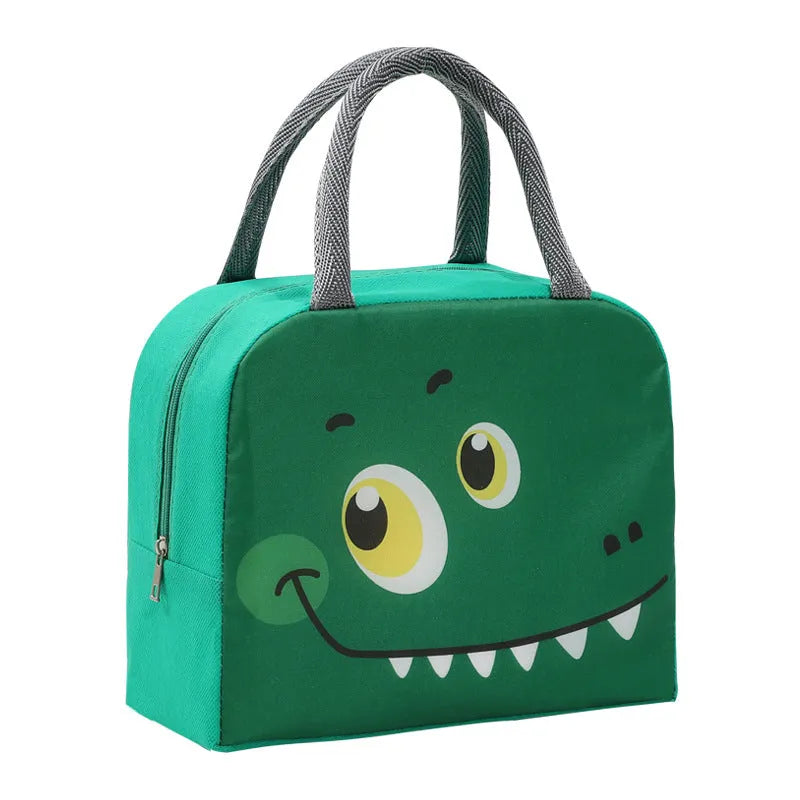 Cartoon insulated lunch box bag in Oxford cloth with aluminium foil lining