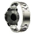 Garmin Fenix Jiaming compatible watch strap in silver, black, titanium colours with 22mm and 26mm width options