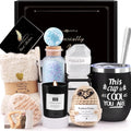 Soy wax aromatherapy candle bath set gift box showing a selection of the 15 available style and colour variations.