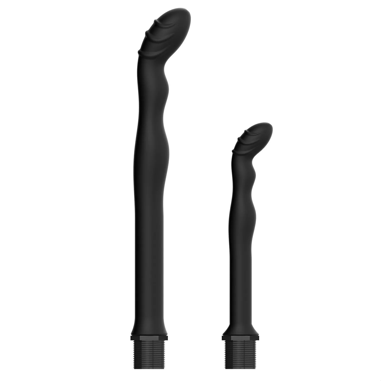 Black silicone hosepipe flusher cleaning tool in large and small size options.