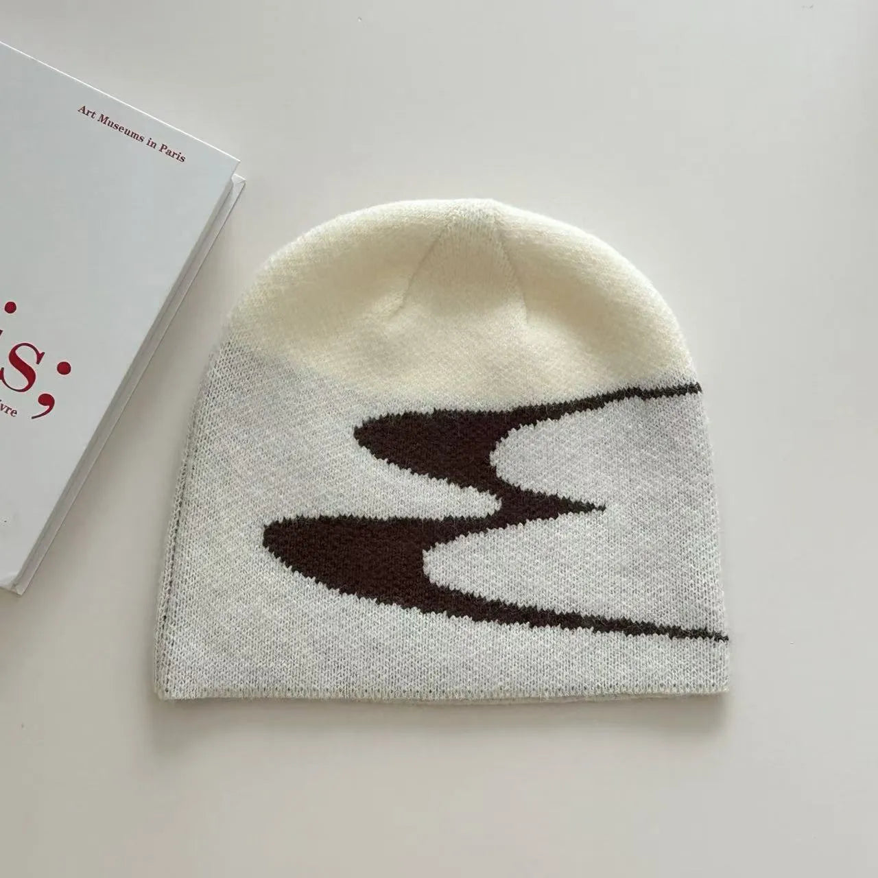 Acrylic beanie hat for men and women in black, grey, or white colours, size 56-58cm