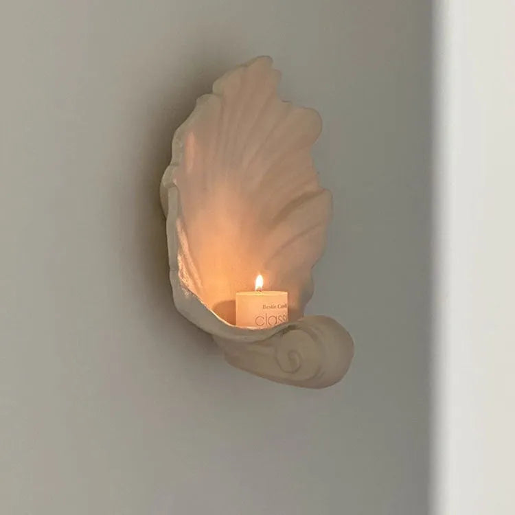 White resin simulation shell fruit plate ornament for table decoration