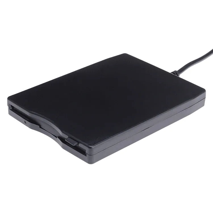 External 35 Disquete Drive USB floppy disk reader and writer in black colour