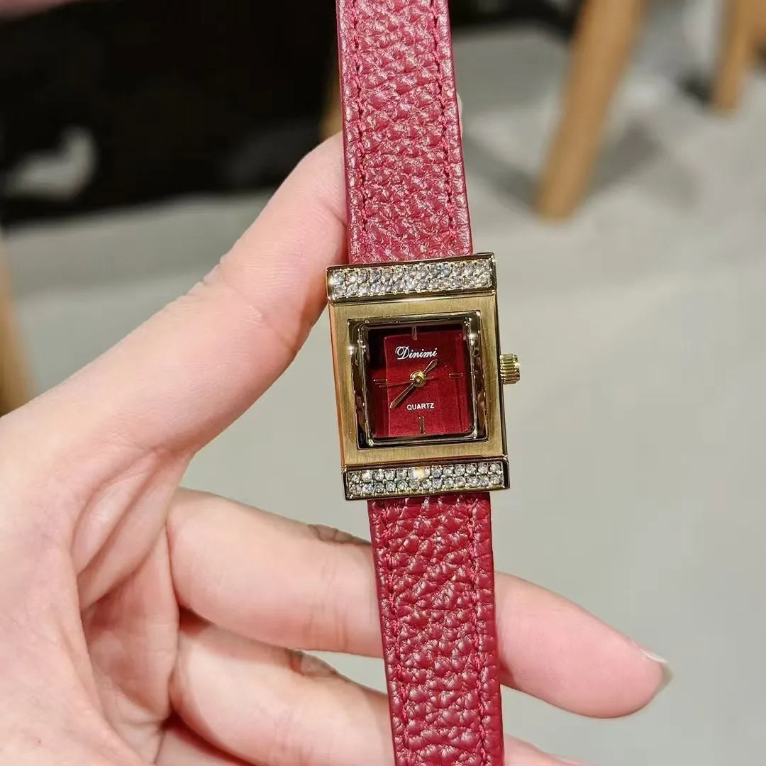 Octagonal alloy women's watch in Chinese style with various decorative options.