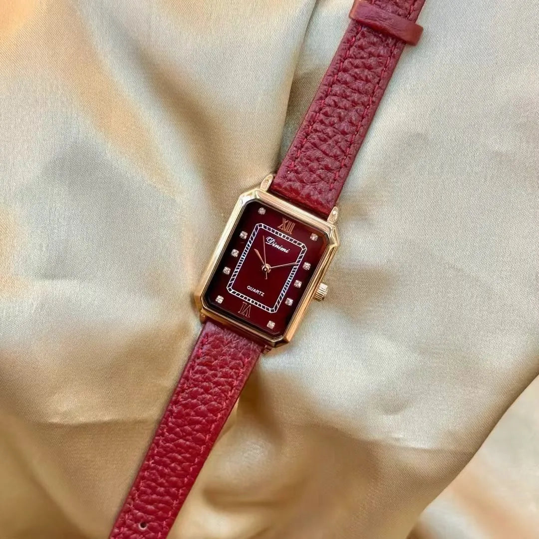 Octagonal alloy women's watch in Chinese style with various decorative options.