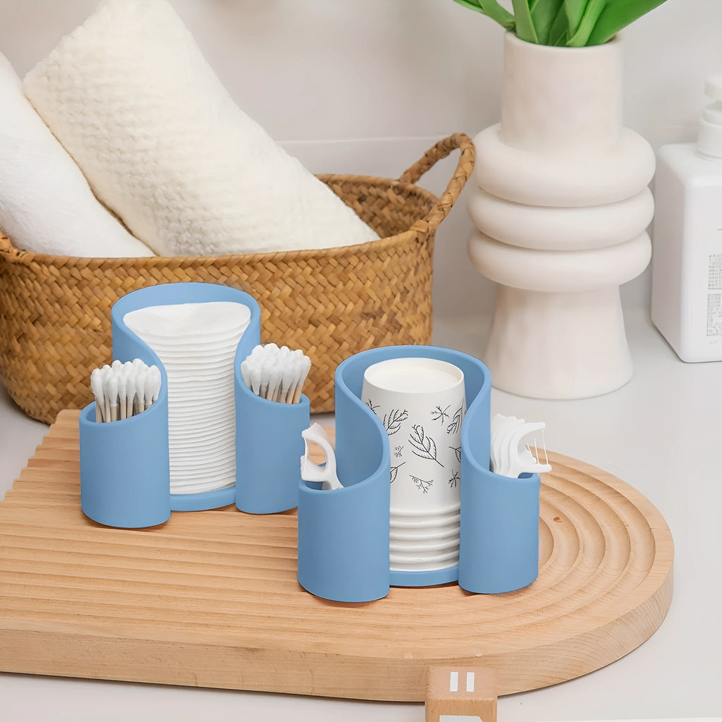 Solid colour plastic dental floss storage box with modern simplicity design