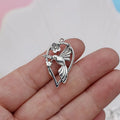 Alloy flying magpie bird pendant with electroplated finish in colour P234 for DIY jewellery.