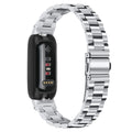Stainless steel watch strap for Fitbit Inspire 3 fitness tracker with metallic finish
