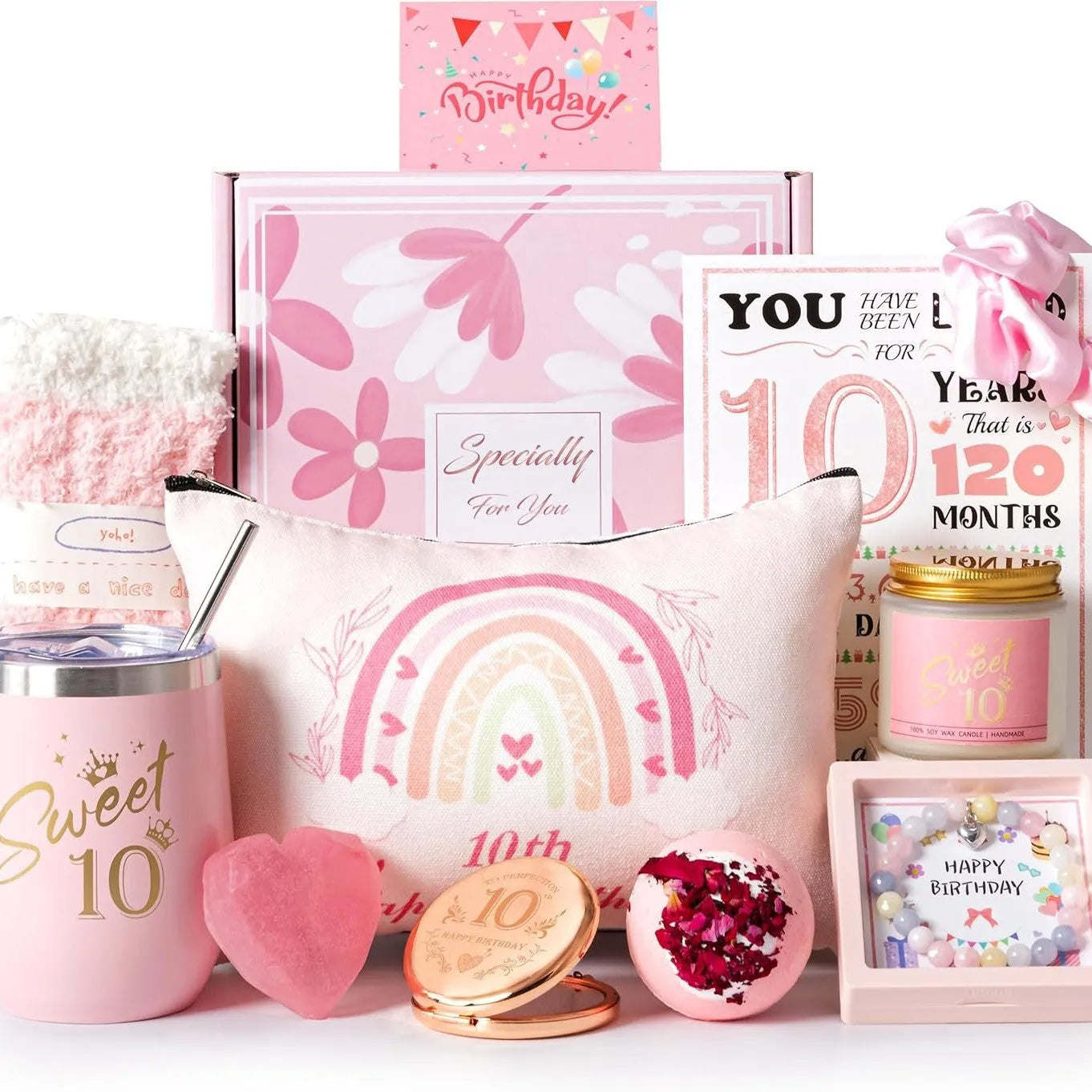 Soy wax aromatherapy candle bath set gift box showing a selection of the 15 available style and colour variations.