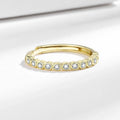 Geometric open mouth women's ring with Korean style diamond tail design in copper with electroplated finish