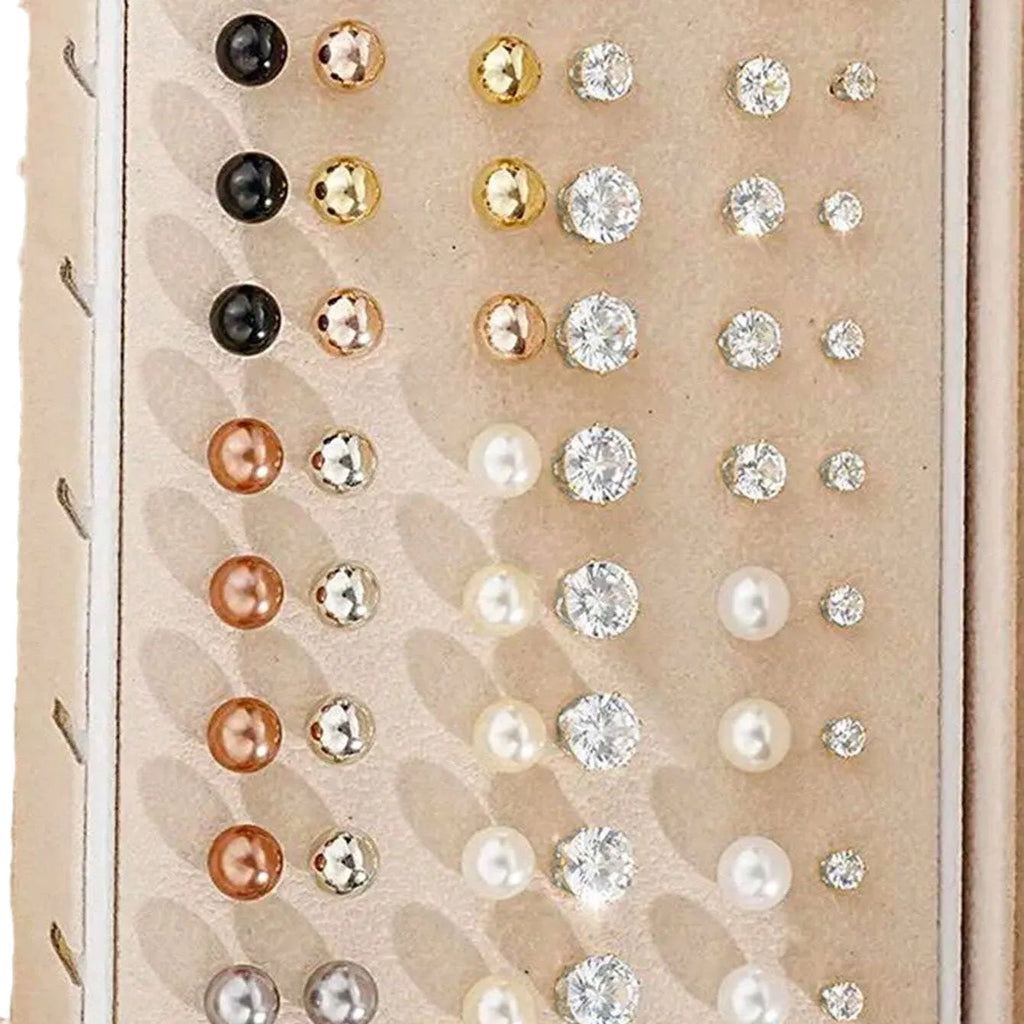 108 geometric alloy earrings with round elements in gold and yellow electroplated finishes