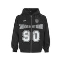 Women's American retro style jacket with letter embroidery in cotton blend fabric