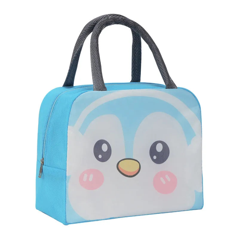 Cartoon insulated lunch box bag in Oxford cloth with aluminium foil lining