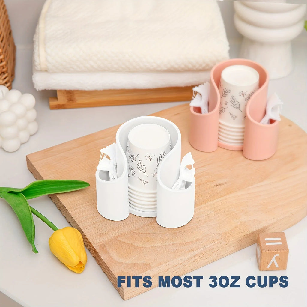Solid colour plastic dental floss storage box with modern simplicity design
