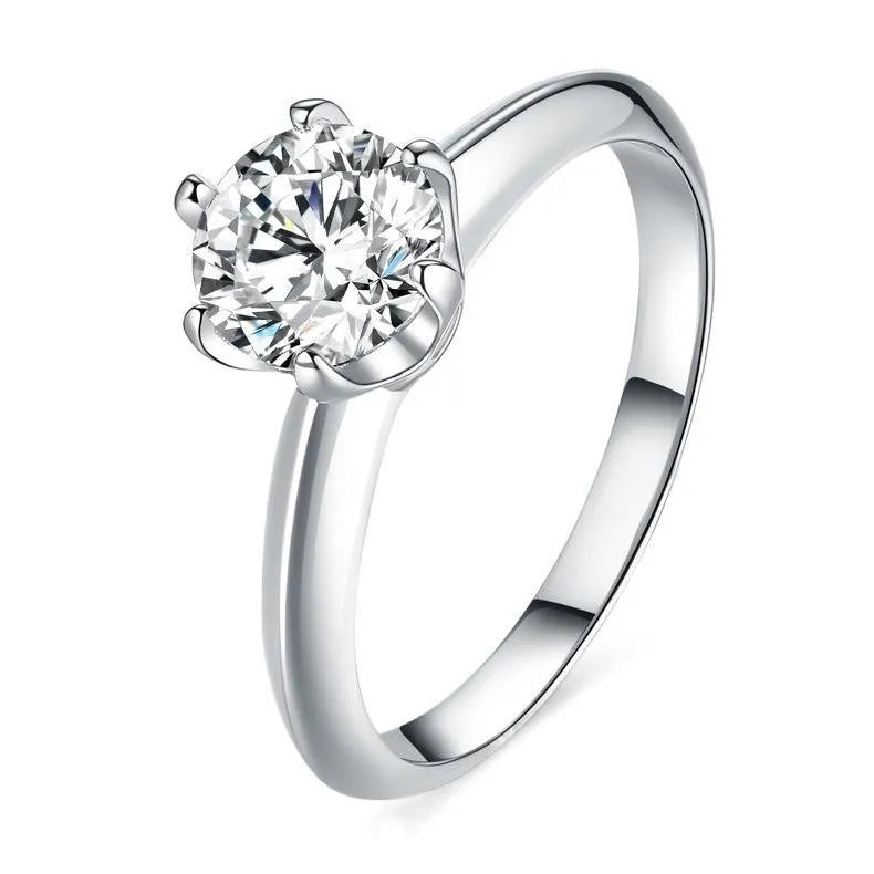 Adjustable heart-shaped 925 silver plated couple rings with dragon, phoenix decorations and high carbon stones.