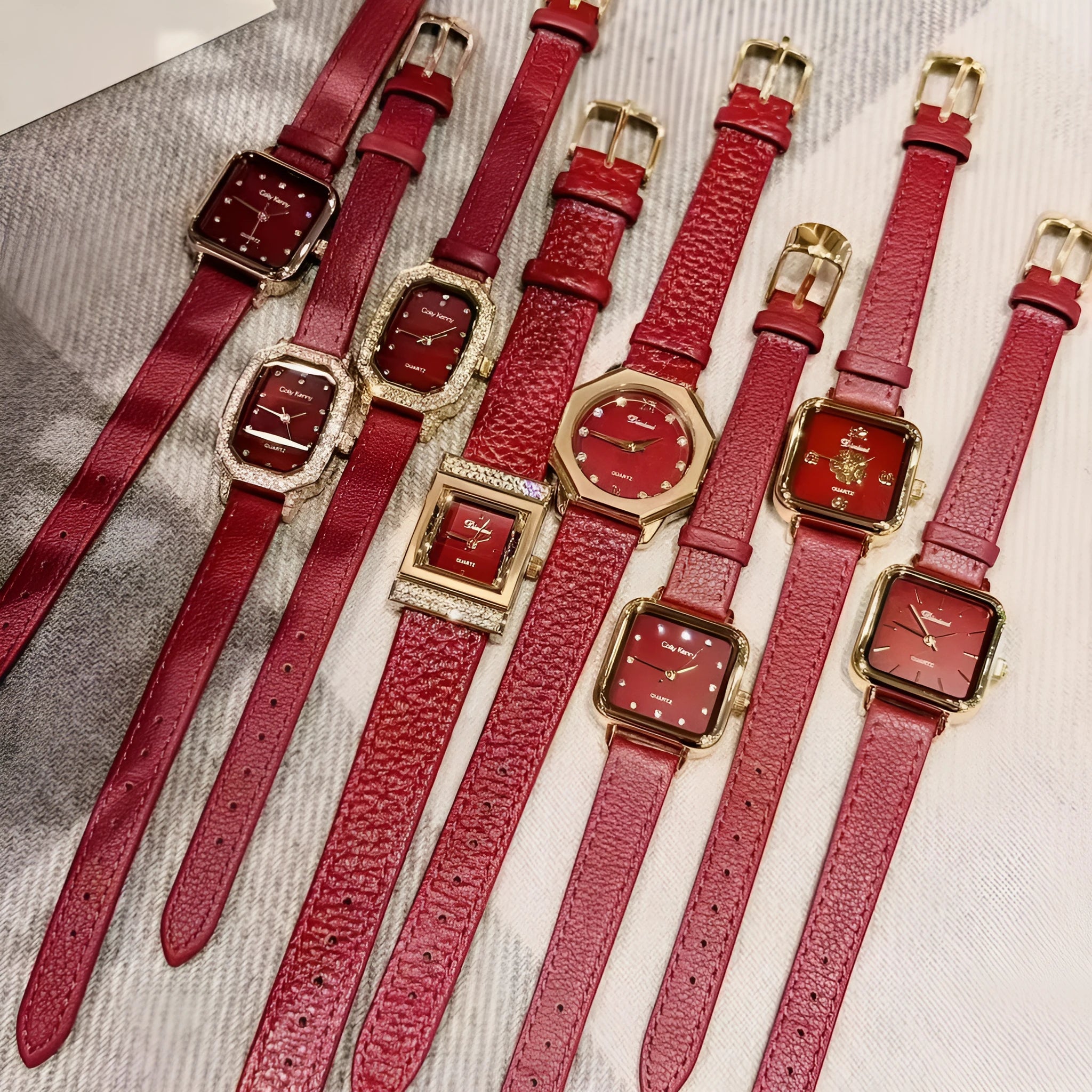 Octagonal alloy women's watch in Chinese style with various decorative options.