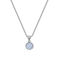 Women's oval pendant necklace with artificial crystal and adjustable 21-50cm chain in X7 6 Moon Light colour