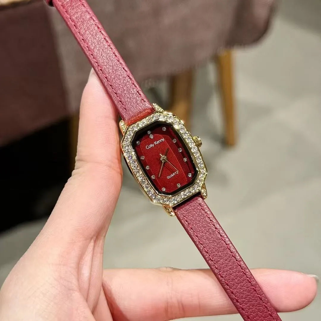 Octagonal alloy women's watch in Chinese style with various decorative options.
