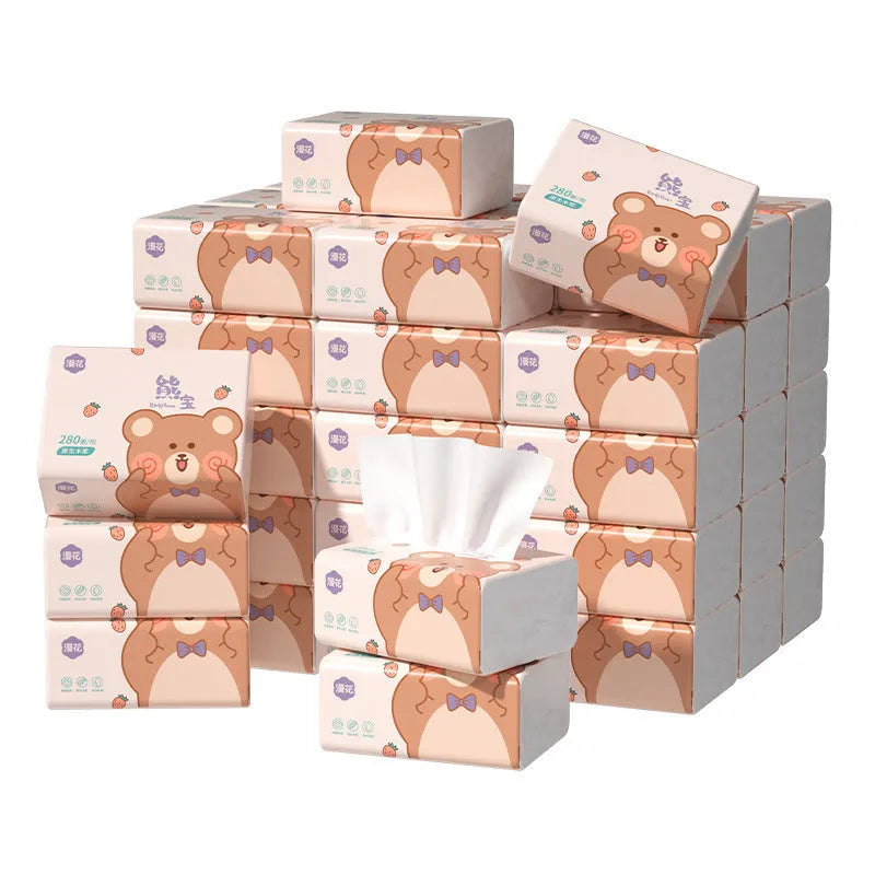 Paper extraction 30 pack full box log napkin made from natural wood pulp with five layers, 140mm x 170mm size