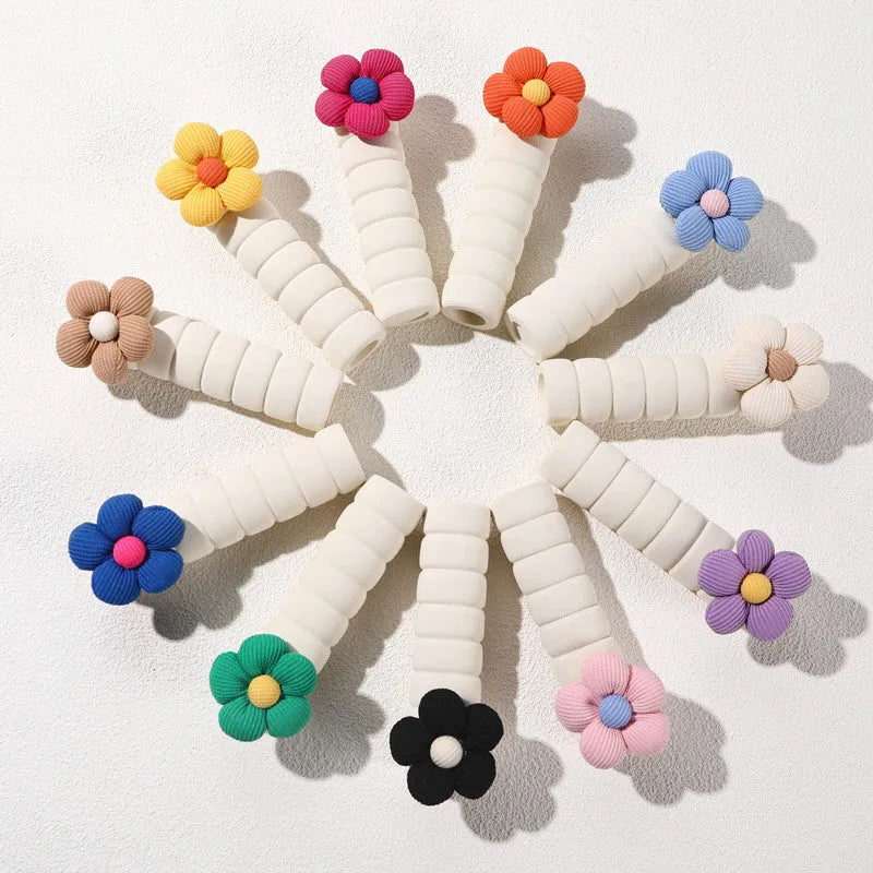 Flower pattern door handle protective cover for round knobs in various colours